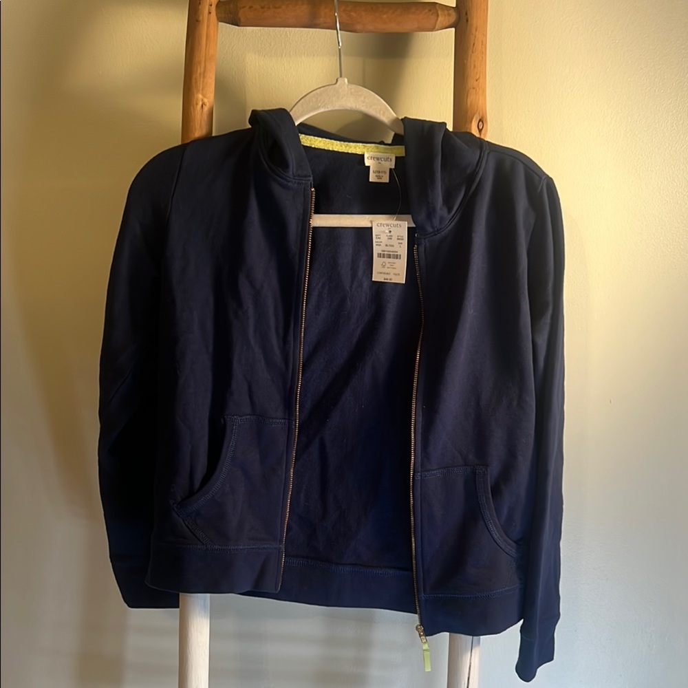 Navy Blue Zip-Up Hoodie